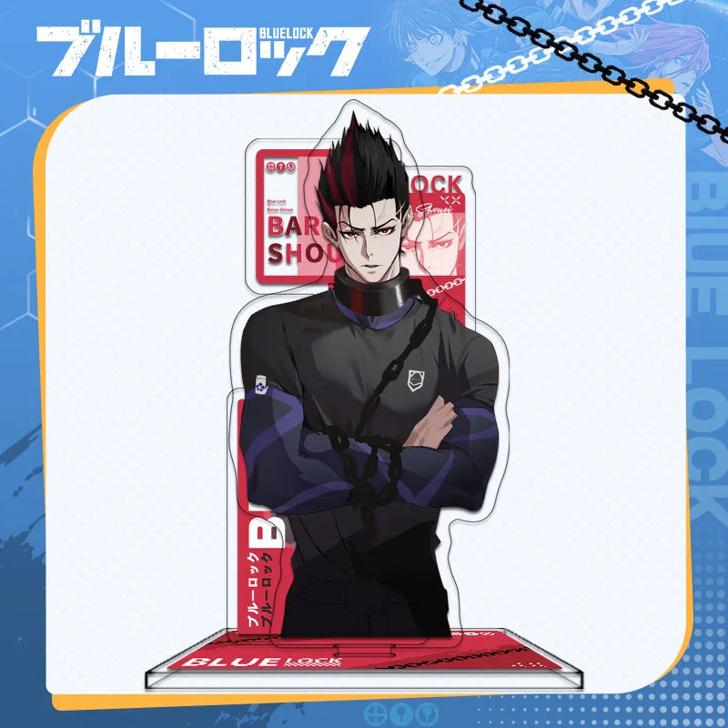 15cm Blue Lock Anime Peripheral Figure Isagi Chigiri Bachira Nagi Karasu Acrylic Stand Figure Desk Ornament Model Toy Kids Gift