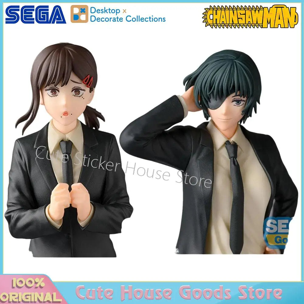 [In Stock] Original Sega Desktop X Decorate Collections Chainsaw Man Himeno Higashiyama Kobeni 16Cm Anime Girl Figures Toys Gift