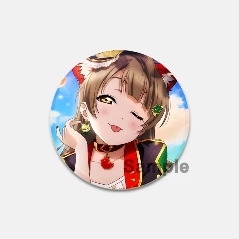 Anime Love Live! Brooch for Backpack Cartoon Figure Honoka Kousaka/Maki Nishikino Lapel Pins Badge Accessorie Clothes Decoration