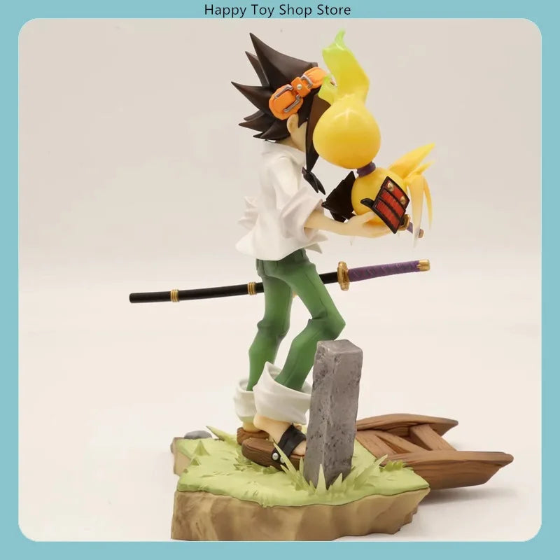 18-20cm Shaman King Hao Asakura & Yoh Asakura Anime Figure Model Statue Collection Desktop Decoration Gift