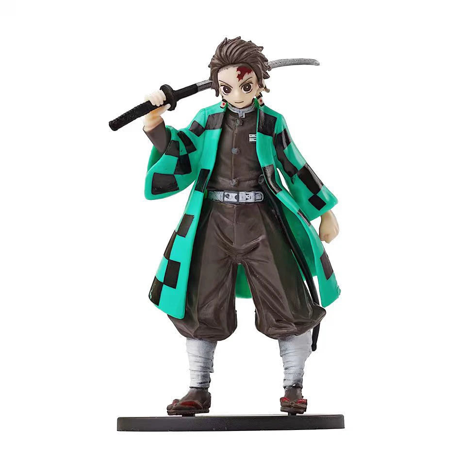 In Stock 16CM Anime Demon Slayer Kimetsu No Yaiba Figure Kamado Tanjirou Action Figure Agatsuma Zenitsu Nezuko PVC Model Toys