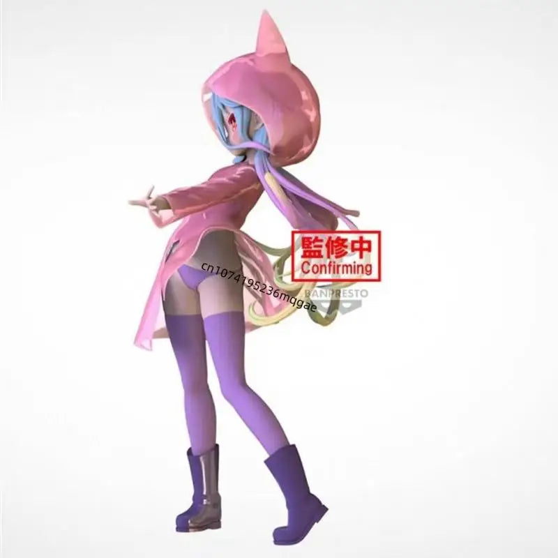 Original Bandai Banpresto NO GAME NO LIFE Shiro ESPRESTO Glittery raincoat Anime Action Figures Model Issues Collected items