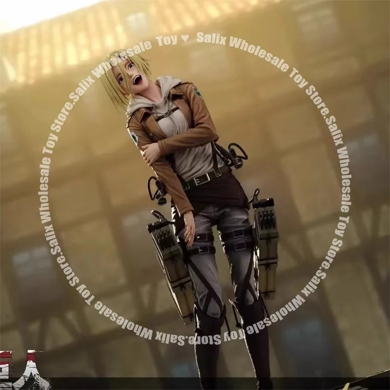 New 28cm Attack on Titan Anime Figures Annie Leonhart Figures PVC Statue Collection Model Room Decoration Birthday Gift Toys