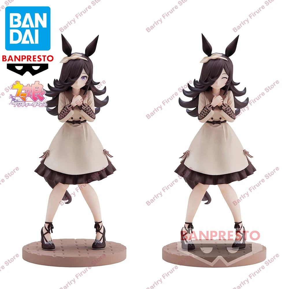 Original Genuine BANDAI BANPRESTO Uma Musume Pretty Derby Rice Shower Plain Clothes ver Anime Figure Boxed Premium Model Toys