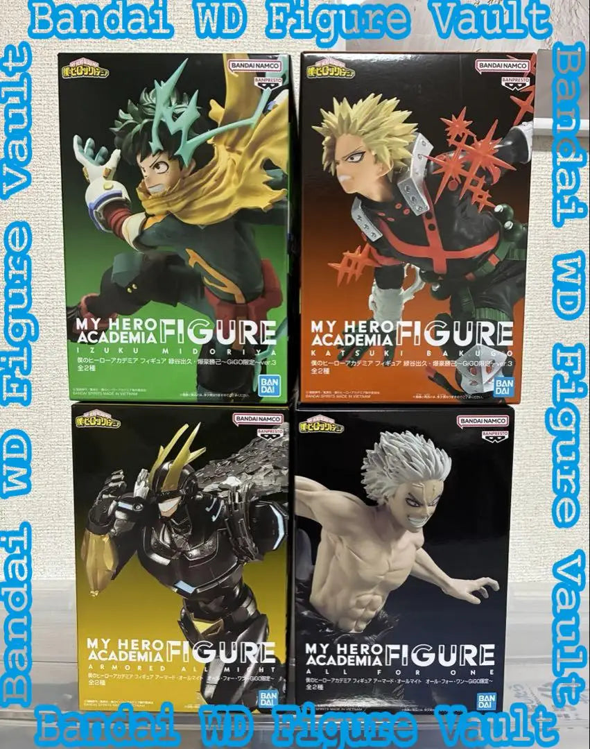 Original Bandai GiGO My Hero Academia Figure Izuku Midoriya Katsuki Bakugo  All For One All Might Figure Anime Model Toy
