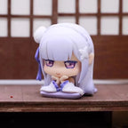 Stand stones capsule toys cute kawaii Onemutan Re: Life in a different world from Zero Part.2 Emilia Rem anime sleeping figures