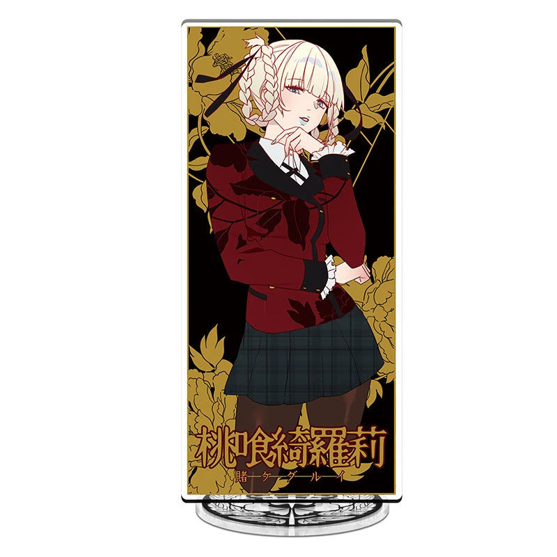 Anime Kakegurui Acrylic Stand figure Yumeko Jabami/Mary Saotome/Kirari Momobami Stand Plate Cosplay Prop Decor Cartoons Gifts
