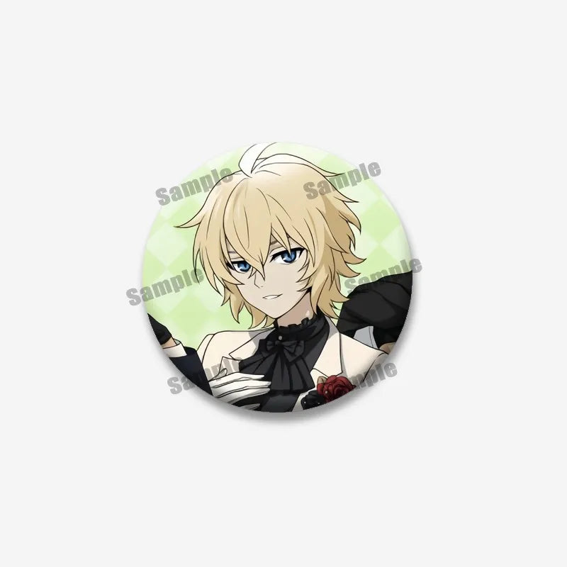 Anime Seraph of The End Characters Lapel Pins Custom Cute Brooch Cartoon Cosplay Badges Backpack Hat Accessories Kids Toys Gifts