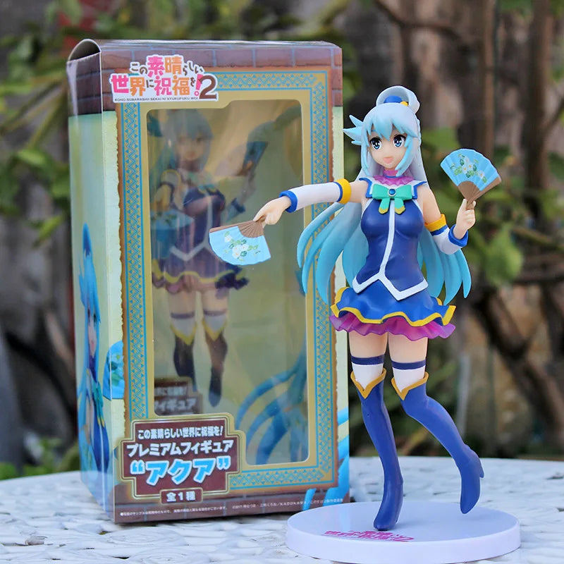 Anime Kono Subarashii Sekai ni Shukufuku o! Aqua Action Figure PVC Collection Model Doll Hobby Toys Desktop Decrations 20cm
