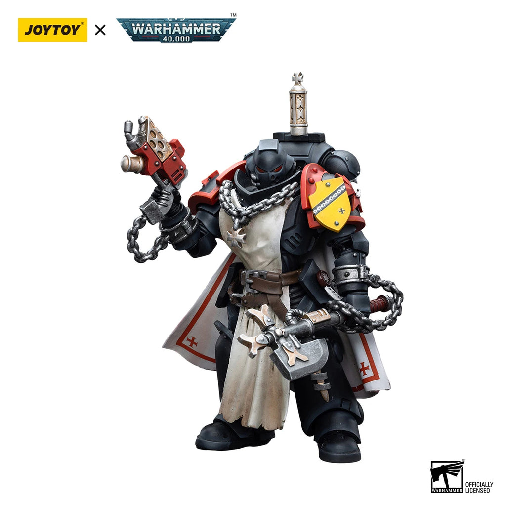 JOYTOY Warhammer 40k 1/18 Action Figures Black Templars Primaris Sword Brethren Alberic Granbertus