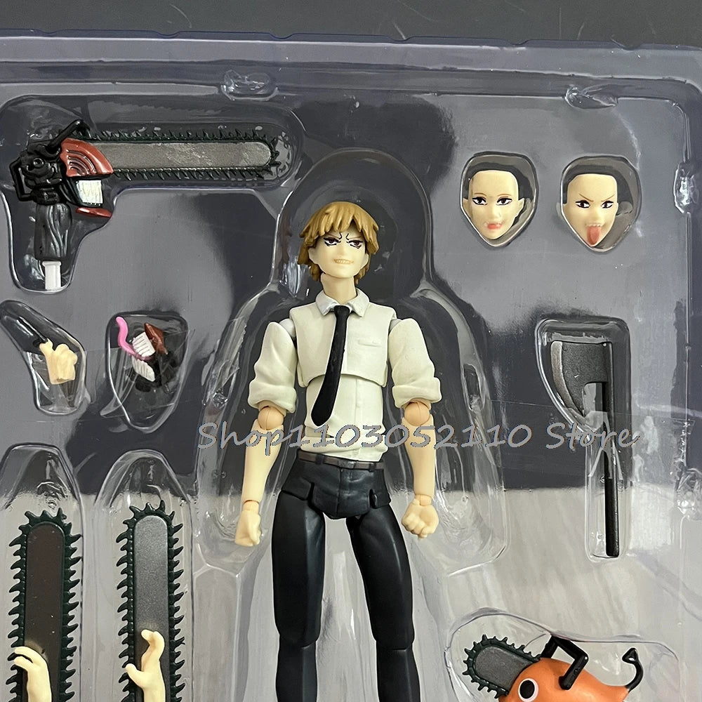 Figma 586 Chainsaw Man Action Figure SHF Denji Katana Man Anime Model Doll Statue Joint Movable Movie Toys Gifts