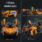 Cada 1:10 MOC Designer Pvdb Smiling Assassin Super Racing Car Model Building Blocks V8 Cylinder Car Speed Vehicle Toys for Kids