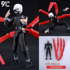 9L 3D Articulated Action Figure - Kaneki Ken From Tokyo Ghoul Lucky Dummy 13 Collectible One-Eyed Ghoul Ver Desktop Display Toys