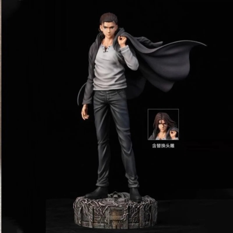 30cm Attack On Titan Max Power Eren Jaeger Gk Figure Model Kit Anime Peripheral Double-Headed Toy Collectible Ornament Boy Gift