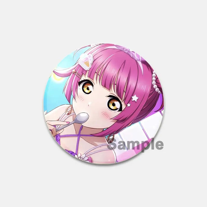 Anime Love Live! Brooch for Backpack Cartoon Figure Honoka Kousaka/Maki Nishikino Lapel Pins Badge Accessorie Clothes Decoration