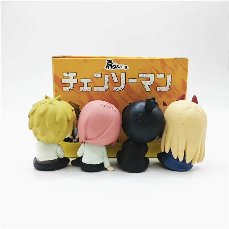 Anime Chainsaw Man Toy Shoulder-Back Sleeping Style Denji Hayakawa Aki Power Character Model Children Boy Girl Holiday Gift