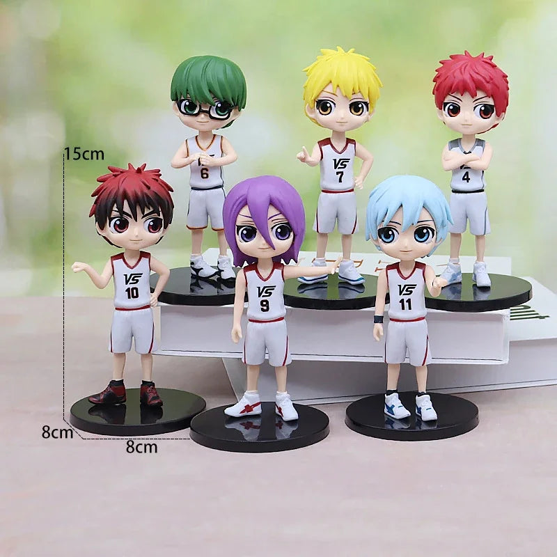 Anime Kuroko basketball action figure 6 styles white uniform Kuroko Tetsuya Teppei Kagami Taiga collectible toy for boys gift