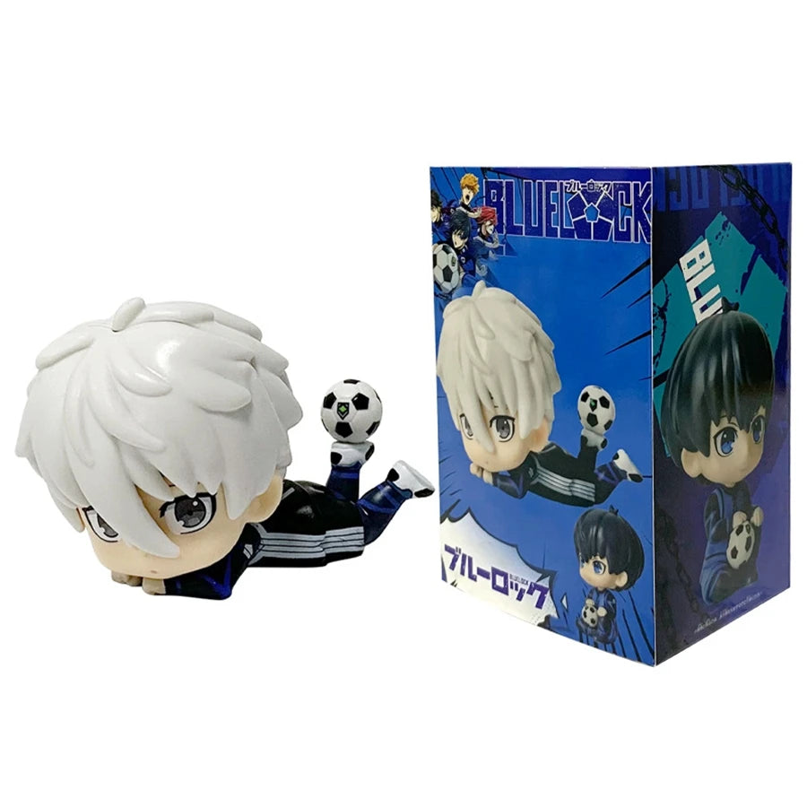 9cm Blue Lock Anime Figure Q Version Nagi Seishirou Action Figure Kawaii Isagi Yoichi Figurine PVC Collection Model Doll Toys