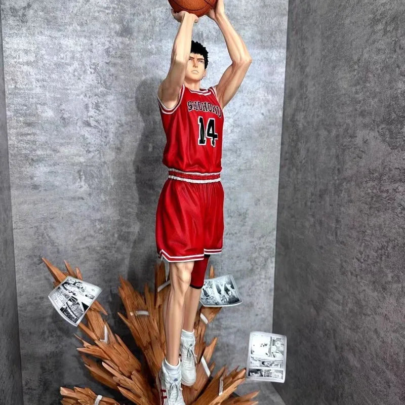 47CM SLAM DUNK Figure Mitsui Hisashi Shooting Anime Collection Model Desktop Ornament Decorations Holiday Gifts Children Toys