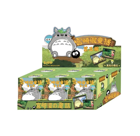 Totoro Blind Box Anime Figure By Miyazaki Wind Elf Glowing Night Light Mystery Box Decor Birthday Gift Collectible Kid Toy