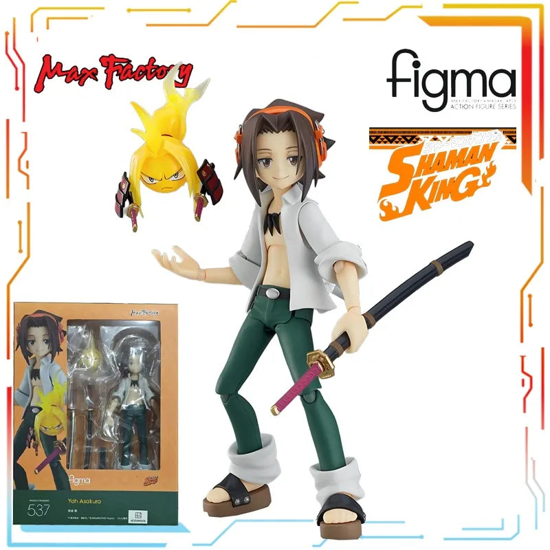Max Factory Original Figma Finished Product Movable Exquisite Doll Series Shaman King Anime Toys Collectible Model Gifts for Boy