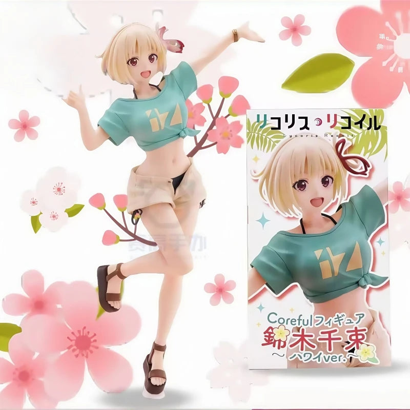 Hot Original Coreful Lycoris Recoil Nishikigi Chisato ~Hawaii State Ver Pvc 18cm Anime Action Figures Model Collection Toy Gift