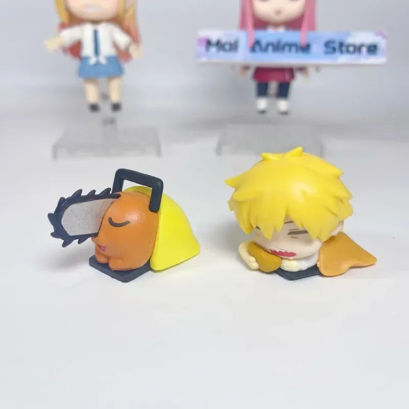 Chainsaw Man Denji Figure Sleeping Aki Decoration Kawaii Action Figurine Power Staue Anime Table Decor Desk Accessories Ornament