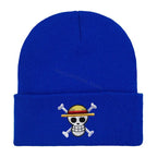 One Piece Knitted Hats Luffy Zoro Skull Embroidery Caps Fashion Men Women Winter Warm Beanie Cartoon Anime Bonnet Accessories