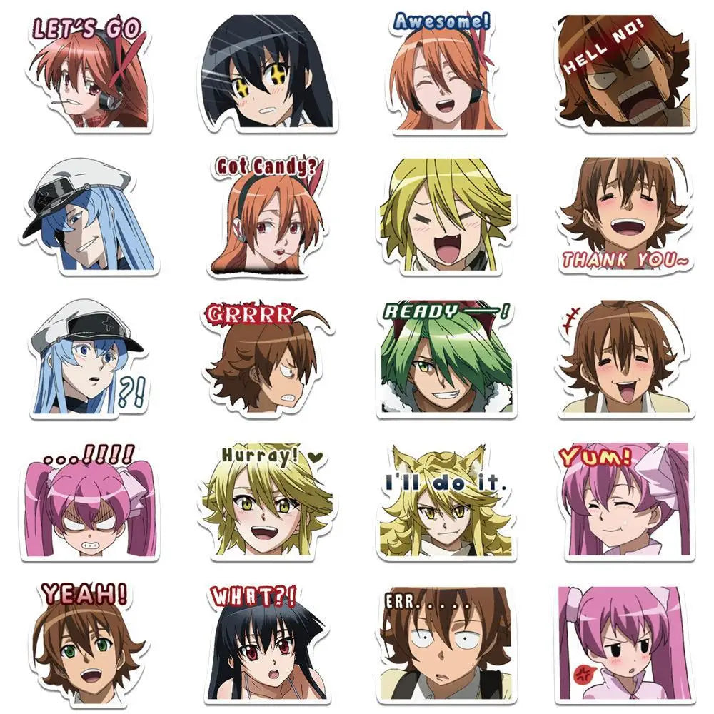 40pcs Akame Ga Kill Graffiti Sticker Cartoon stickers Waterproof Suitcase Phone Case Waterproof Stickers