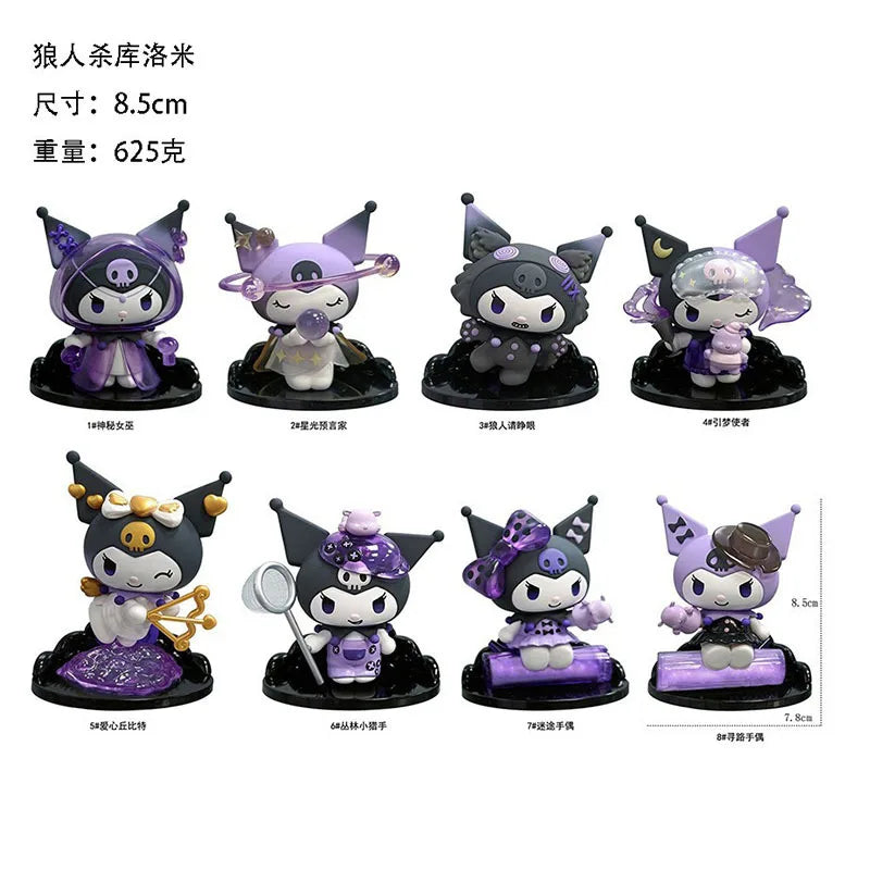 2025 Kuromi Blind Box Werewolf Kill Series Action Figure Dolls Anime Figures Surprise Bag Cute Model Fans Collection Toy