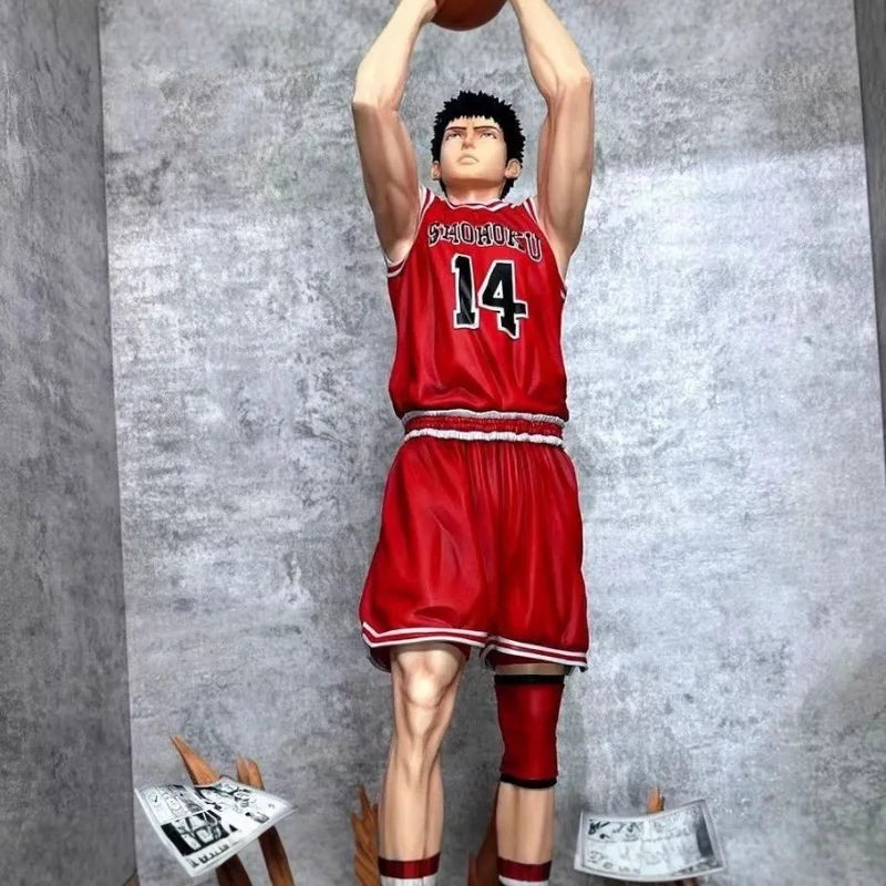47CM SLAM DUNK Figure Mitsui Hisashi Shooting Anime Collection Model Desktop Ornament Decorations Holiday Gifts Children Toys