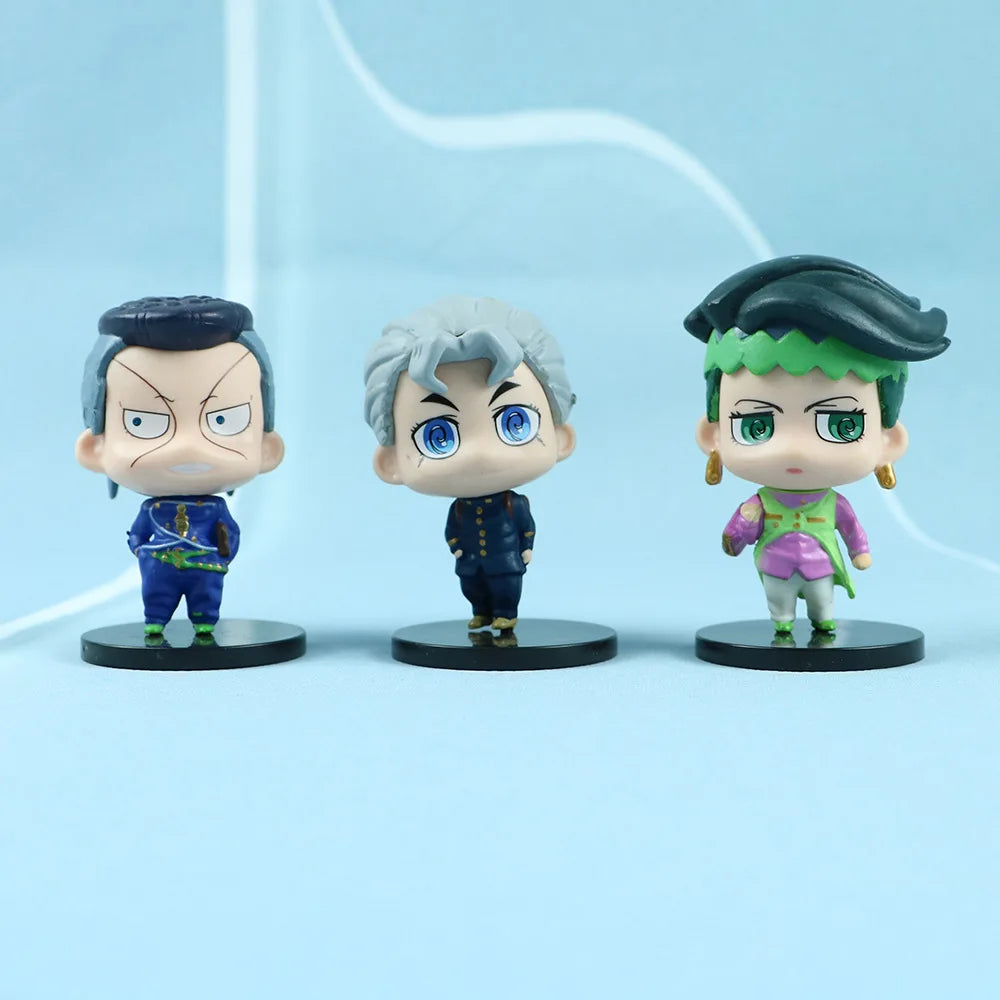 7-8CM 5Pcs/Set Anime JoJo Bizarre Adventure Q Version Action Figures PVC Model Toys Dolls Ornaments Collectible Gift
