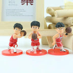 5PCS Slam Dunk Q Edition Sakuragi Hanamichi Ryukawa Maple Shobei Basketball Team Doll Handmade Ornament Car Decoration Toys