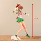 22cm Sailor Moon Anime Figurine Hino Rei Mizuno Ami Sailor Mars Mercury Decor Ornament Pvc Action Model Kid Charm Gift Hobby Toy