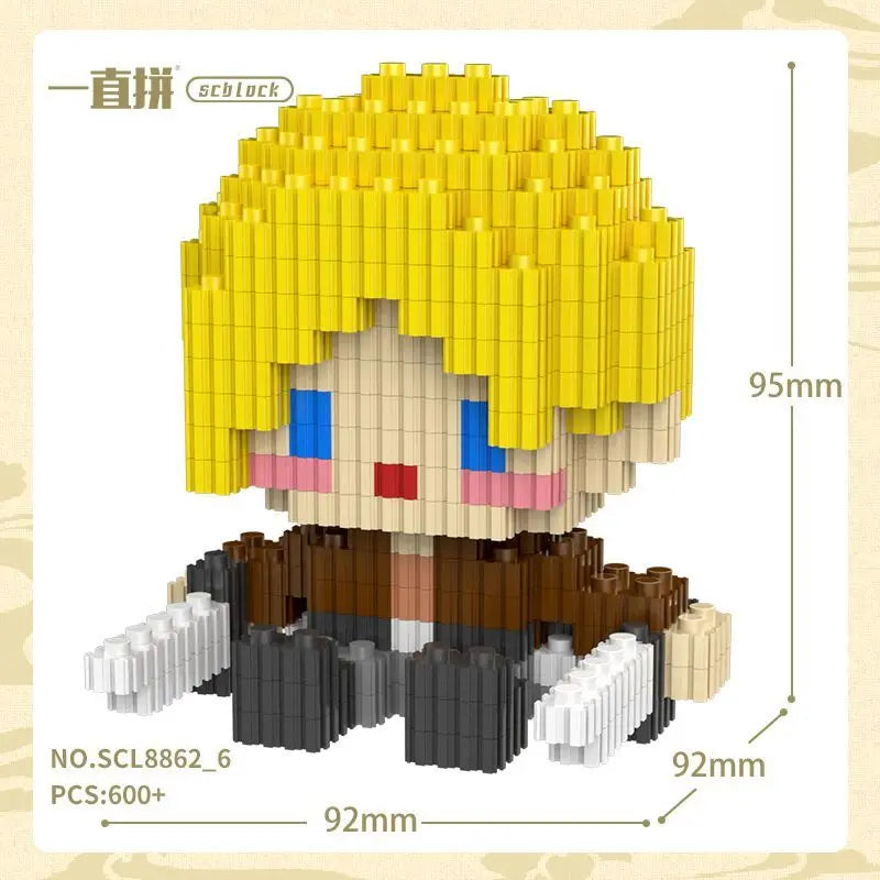 Attack on Titan Assembled Model Anime Eren Jaeger Action Figure DIY Ornaments Mikasa Ackerman Educational Toys Birthday Gifts