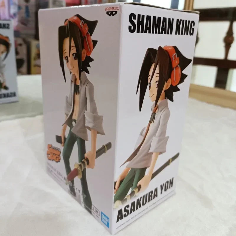 NewBandai Anime Shaman King Figure Yoh Asakura With Sword Standing Posture Aciton Figurines Model Brinquedos Statue Toys2025