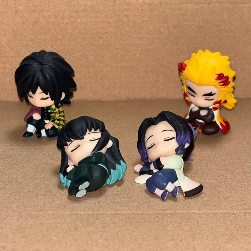 Demon Slayer Tokitou Muichirou Kochou Shinobu NO.2 Sleep Modeling Gashapon Ornament Action Figure Model Toys