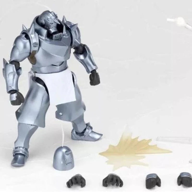 Fullmetal Alchemist Alphonse Elric Anime Movable Action Figurines Garage Kit Mechanical Arm Boy&Armor Knight Toy Collect Gifts