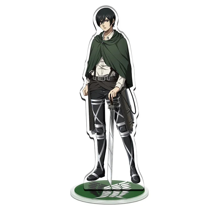 Attack on Titan Eren Jaeger Action Figure Toy Jean Hange Armin Mikasa Shingeki no Kyojin Acrylic Stand Model Doll For Exhibition