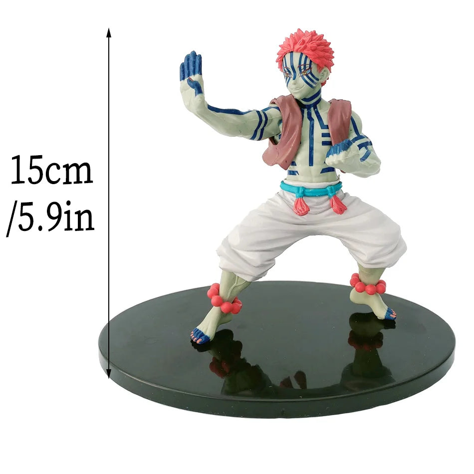 15cm Anime Figure Demon Slayer Figures Slayer Akaza Doll Figurine Warrior Action Figure Model Toys Anime Model Figure Car Doll