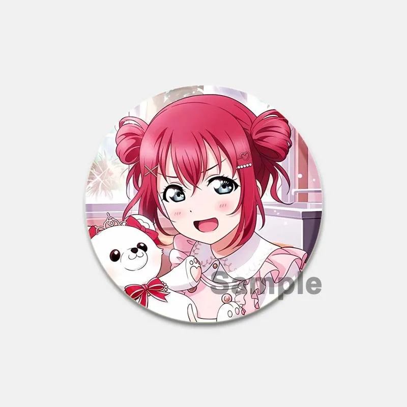 Anime Love Live! Brooch for Backpack Cartoon Figure Honoka Kousaka/Maki Nishikino Lapel Pins Badge Accessorie Clothes Decoration