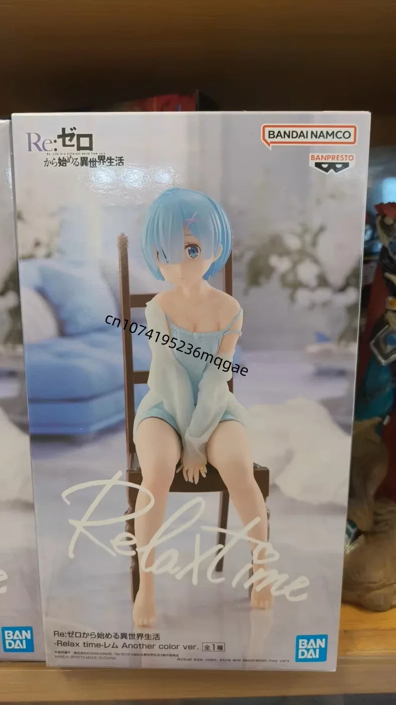In Stock Bandai Re: Life a Different World from Zero REM Minerva RAM Relax time series Anime Action Figures Model Collections