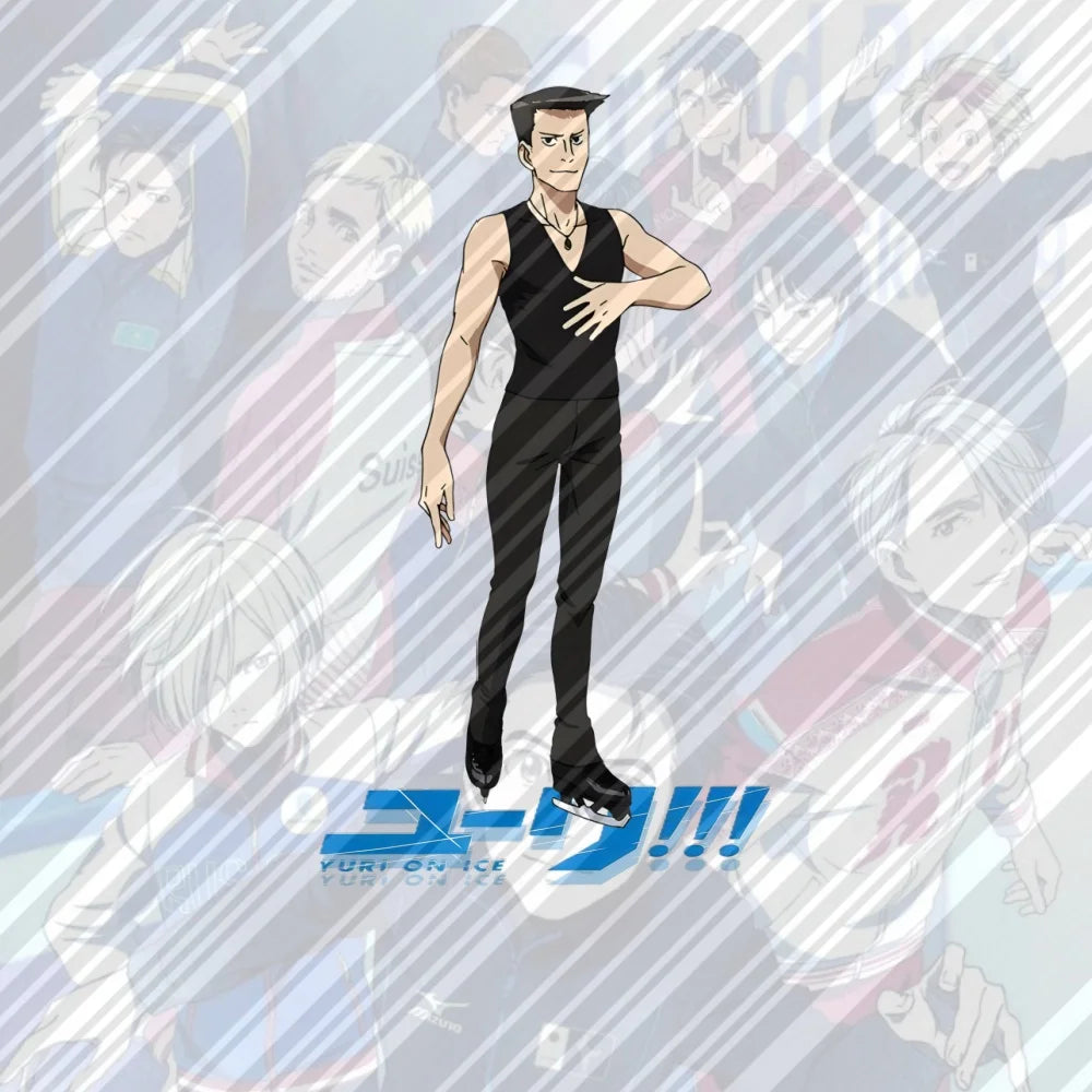 15CM NEW Anime Yuri on Ice Acrylic Stand Model Cosplay Charm Characters Ornament Accessories Goods Collection Christmas Gifts