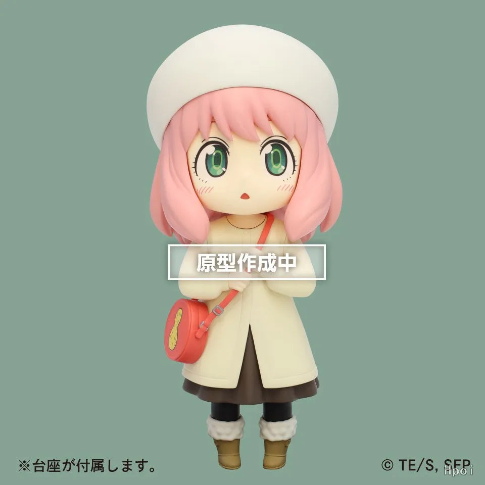 15CM Anime SPY Family Anya Forger Figure 4 Winter Clothing Hat Dress Up Cute Standing Model Toy Gift Collection Action Figure