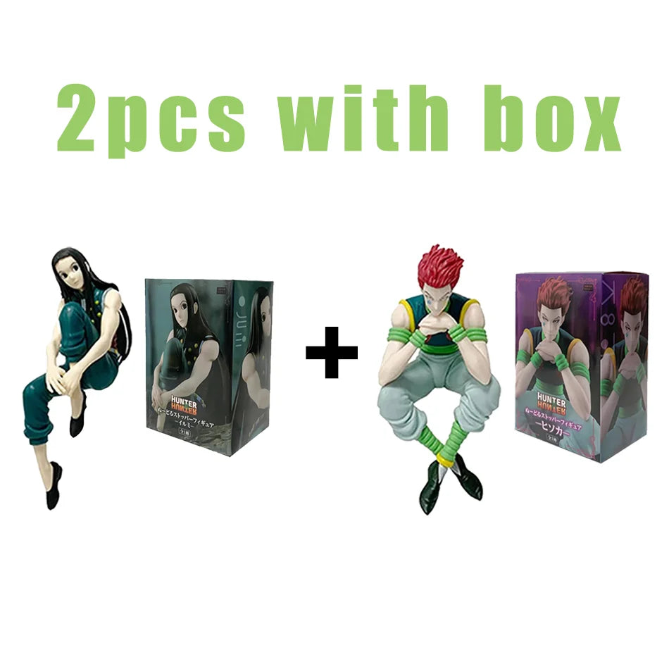 14cm For Hunter  Anime Figure - Illumi, Hisoka Action Figure & Noodle Stopper  Room Decoration, PVC Noodle Stopper Model Toy
