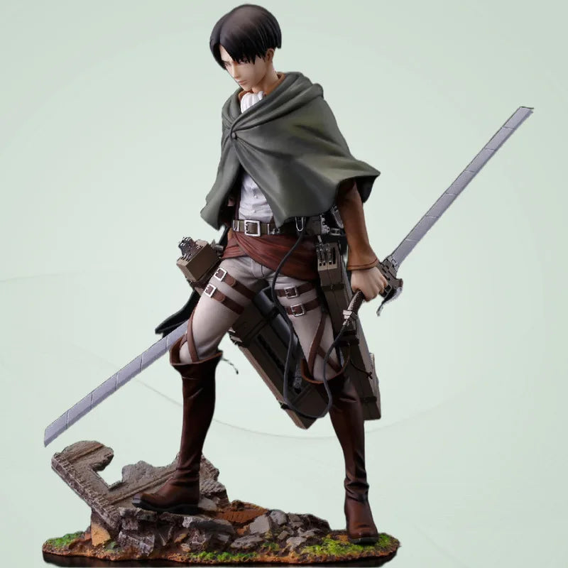 Attack On Titan Captain Levi 1/8 Scale Scene Figure Anime Collectible Model Desktop Ornament& Gift For Boys