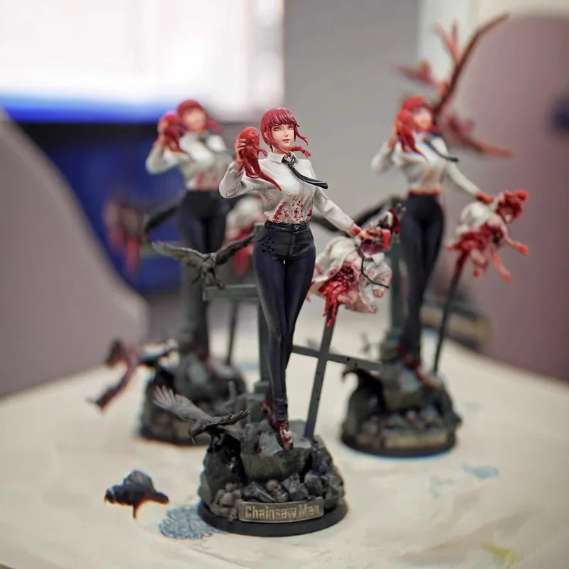 Chainsaw Man Anime Collectible Garage Kit Devil Hunter Makima Figure Sculpture Desktop Decoration Model Pvc Collectible Toy Gift