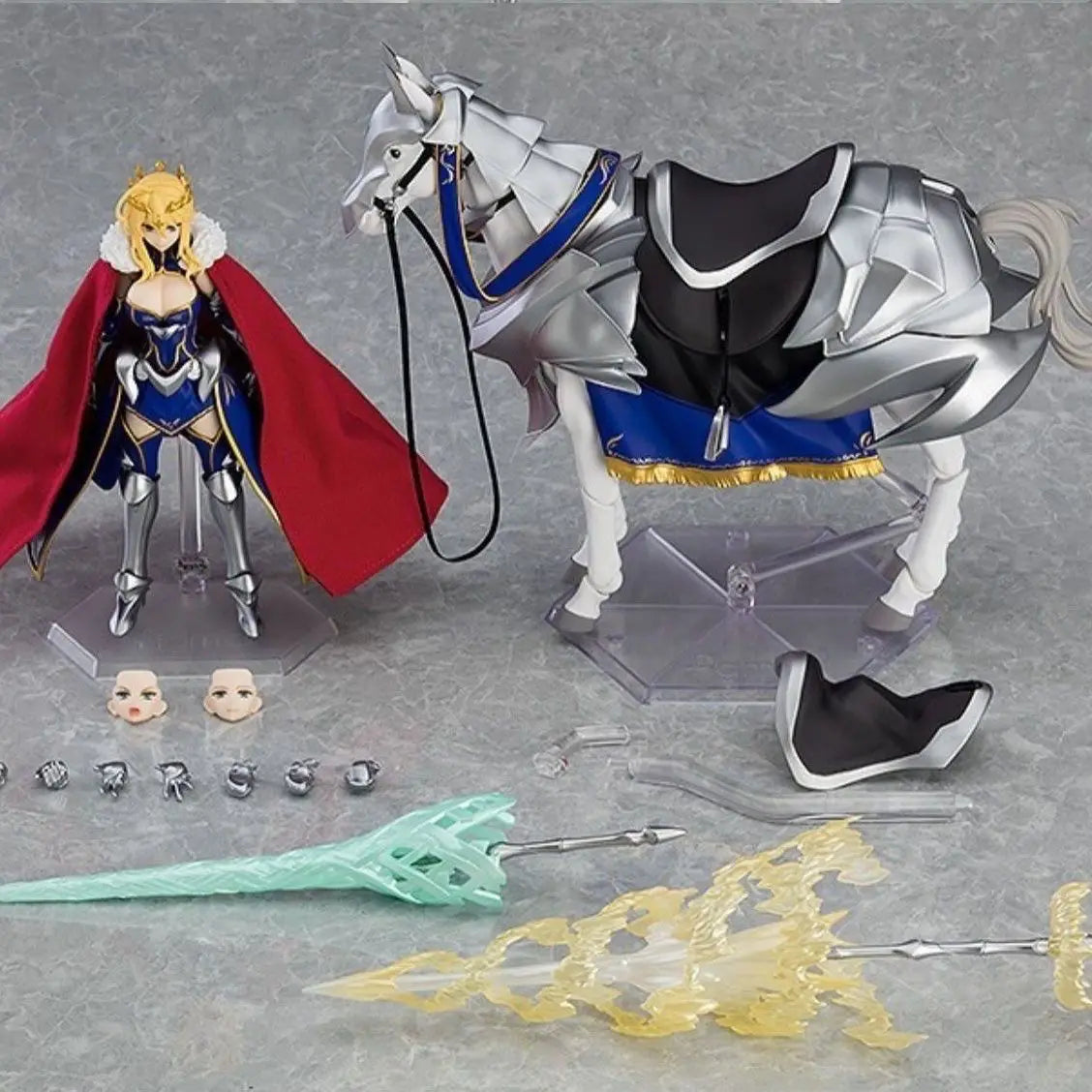 Fate/stay night Anime Figure Altria Pendragon Action Action with Armored Warhorse Figma 568 Dx Figurine Collection Ornament Gift