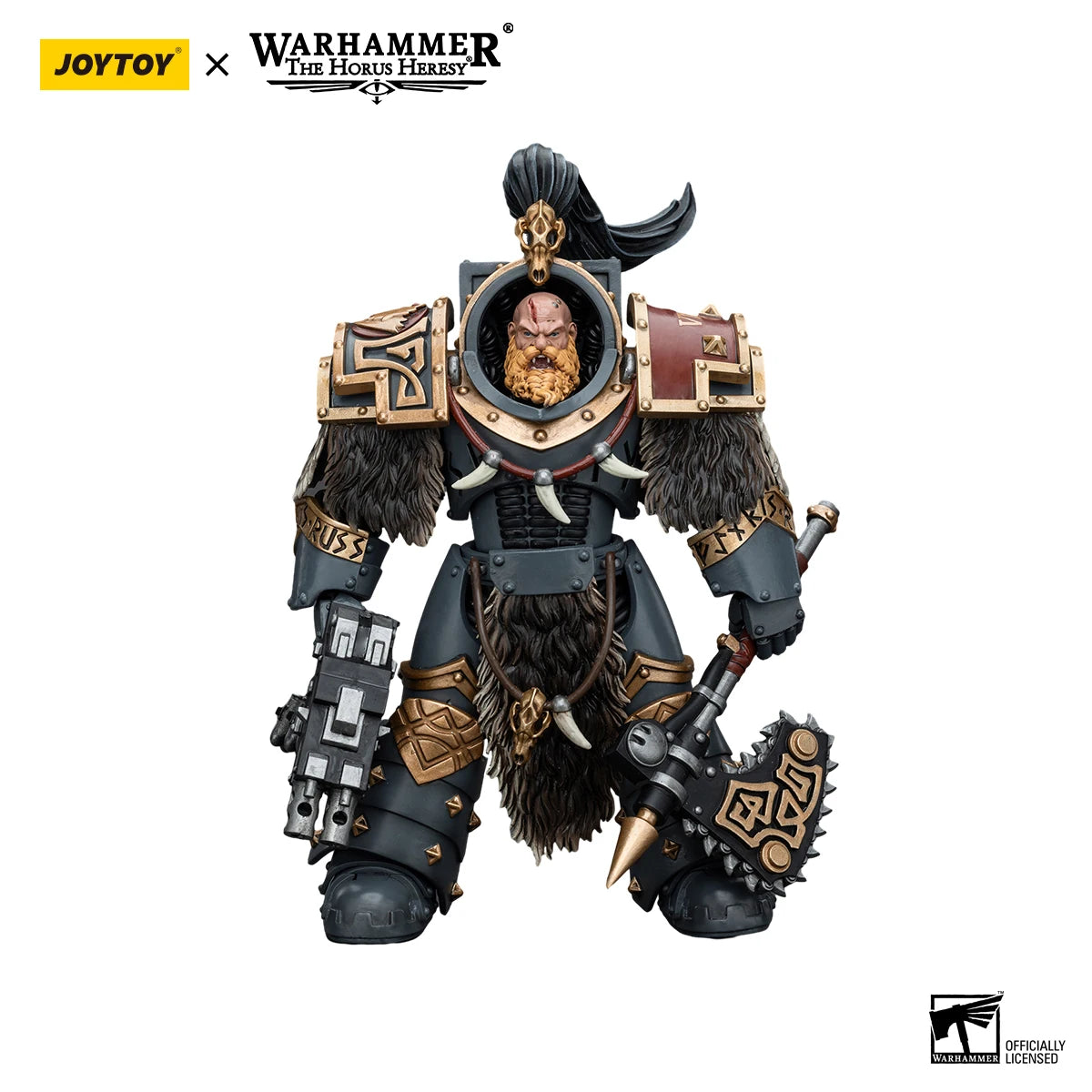 JOYTOY Warhammer 40k 1/18 Action Figures Anime 13.6cm Space Wolves Varagyr Wolf Guard Squad