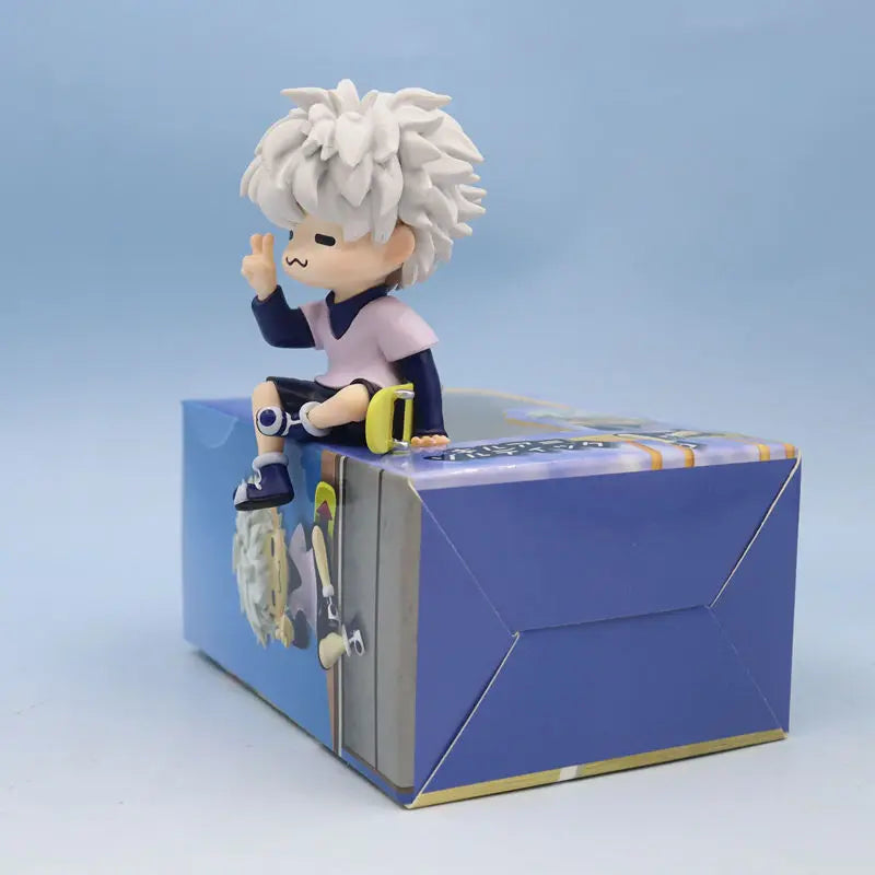 10CM Anime Hunter × Hunter Killua Zoldyck Figure Noodle Stopper Model Toy Doll Aciton Figure PVC Desktop Ornament Gift